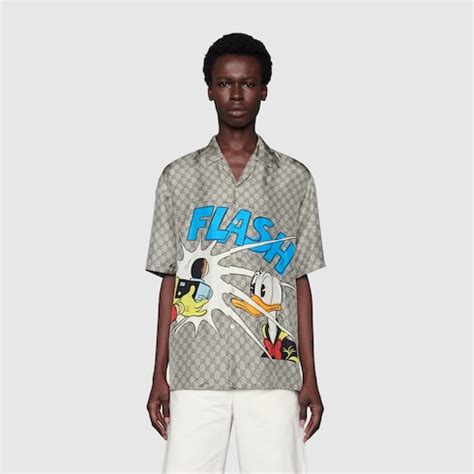 gucci mens bowling shirt|Donald Duck Gucci shirt.